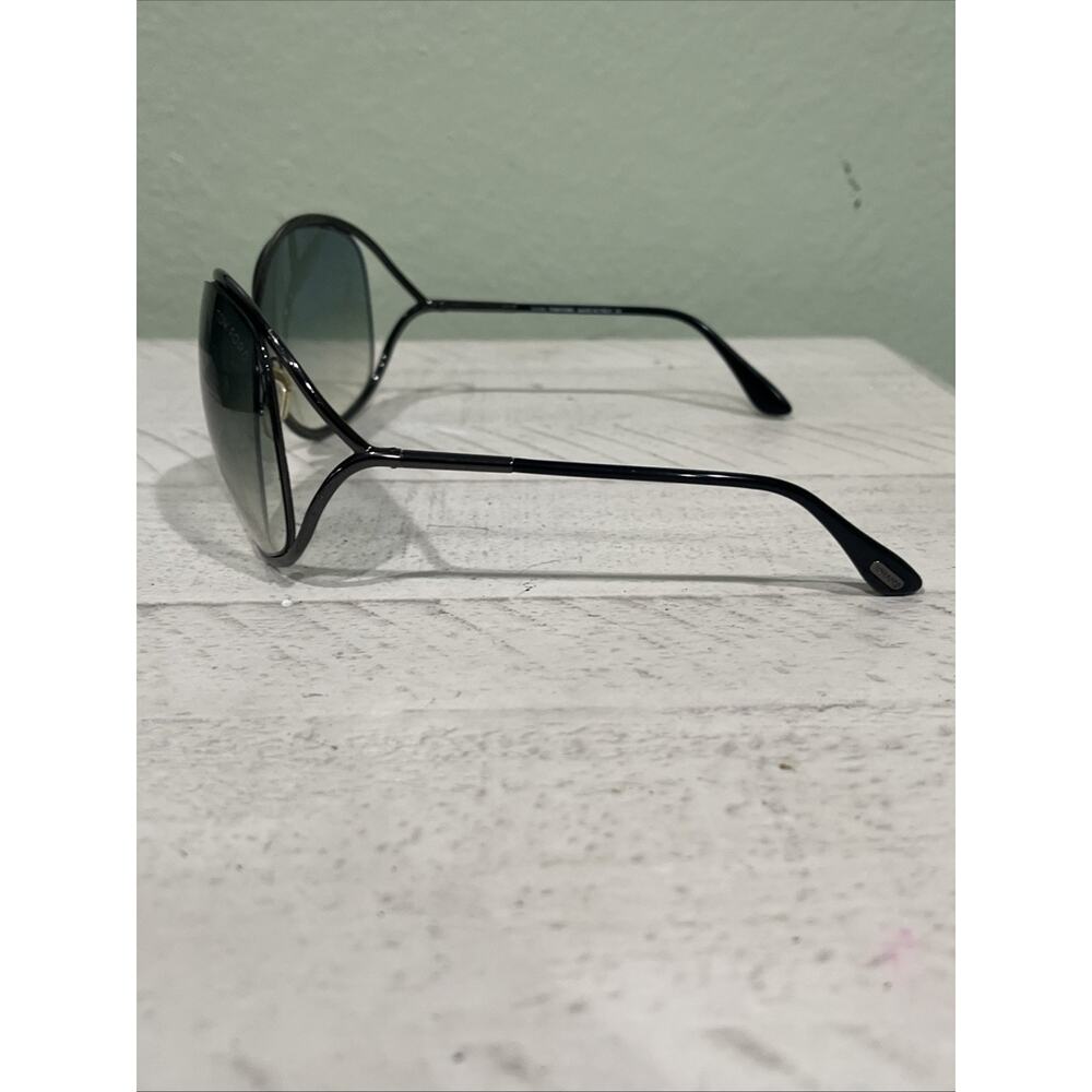 Tom Ford Miranda TF130 08B Oversized Black Metal Sunglasses Gradient UV400 - Picture 3 of 16